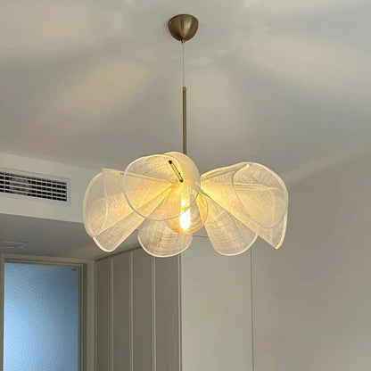 Wabi-Sabi Fabric Flower Pendant Light - Decorbites