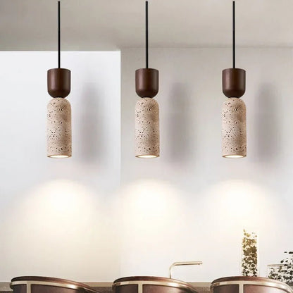 Wabi-Sabi Stone Pendant Light in Vintage French Style - Decorbites