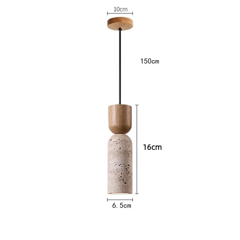Wabi-Sabi Stone Pendant Light in Vintage French Style - Decorbites