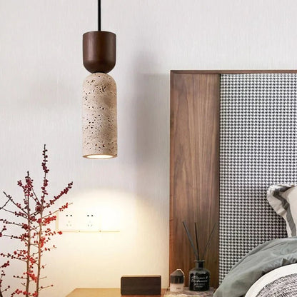 Wabi-Sabi Stone Pendant Light in Vintage French Style - Decorbites