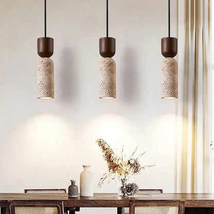 Wabi-Sabi Stone Pendant Light in Vintage French Style - Decorbites