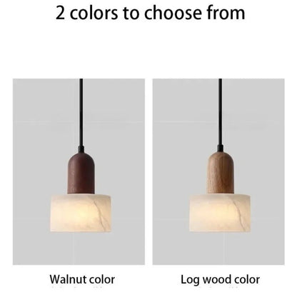 Wabi-Sabi White Marble Stone Pendant Light - Decorbites