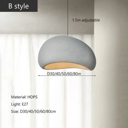 Wabi Sabi White Or Gray Sculpted Pendant Light - Decorbites