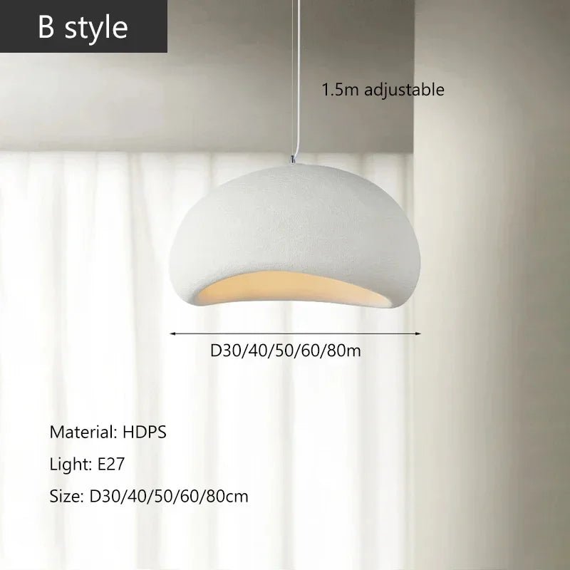 Wabi Sabi White Or Gray Sculpted Pendant Light - Decorbites
