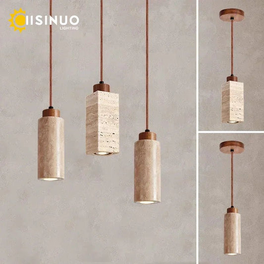 Wabi-Sabi Yellow Stone Cave Pendant Light - Decorbites