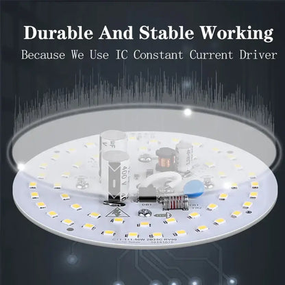 White circular led light board with yellow leds and components for decorbites 100w e27 led bulb kitchen high power light