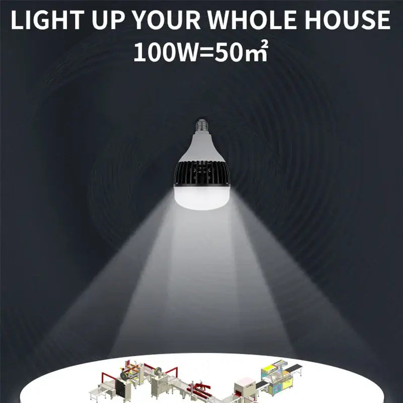 A sleek white and black decorbites 100w e27 led bulb with a ribbed heat-dissipating base for kitchen lighting