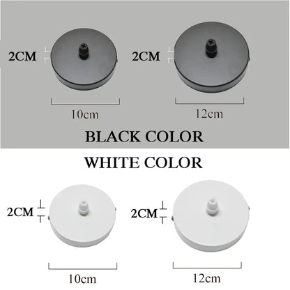 White and black pendant light ceiling mount canopy with hooks featuring circular fixtures and central stems for dining room decorbites ceiling mount