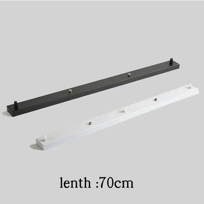 Black and white metal wall-mounted coat racks with evenly spaced hooks 70cm long for decorbites ceiling mount canopy