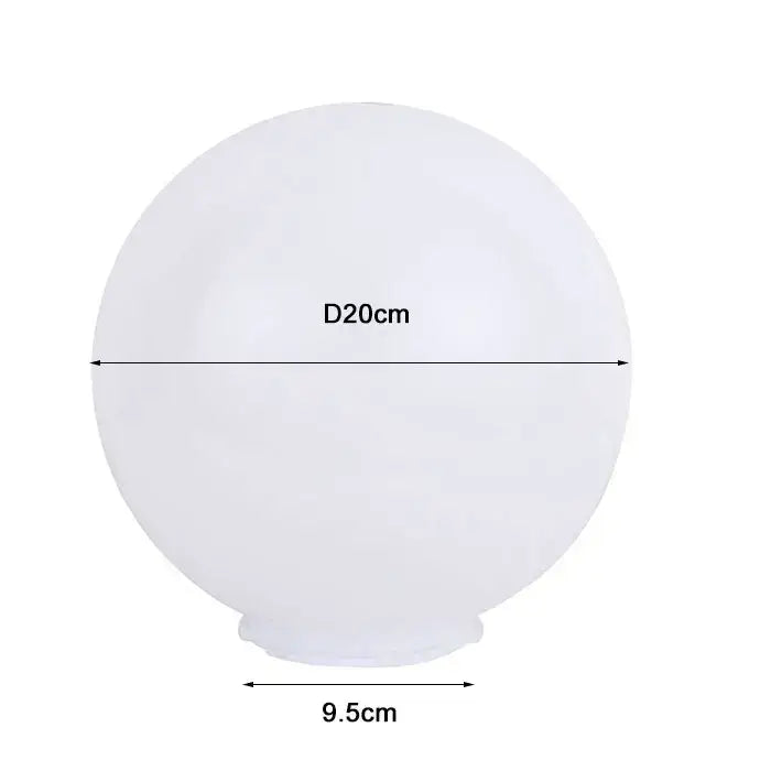 White frosted spherical acrylic round globe lamp shade 20cm diameter for outdoor garden decorbites acrylic round lighting