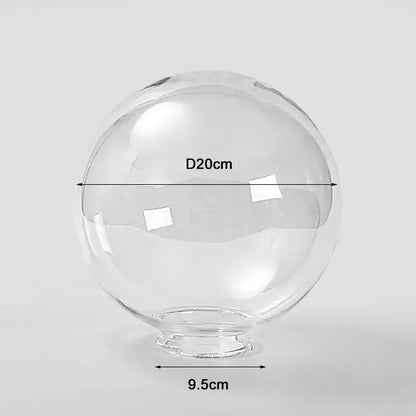 White and clear decorbites acrylic round globe lamp with smooth transparent surface for outdoor garden lighting