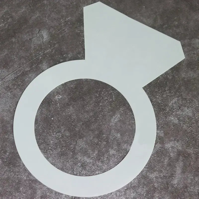 White diamond ring cake mold in white designed for baking ring cakes with a durable kitchen tool material