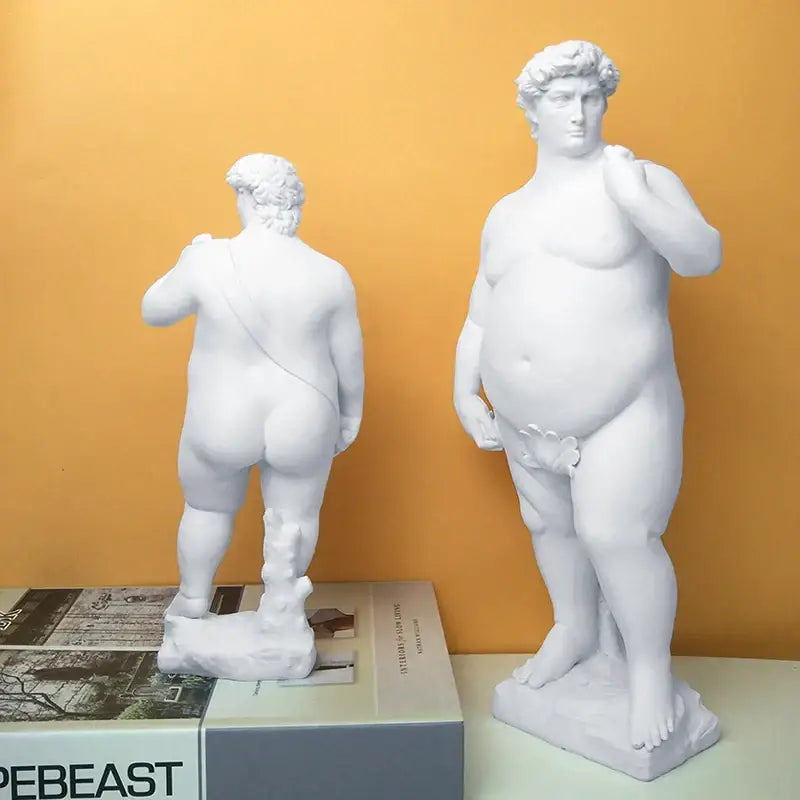White hercules abstract human body resin statues in white marble style featuring muscular male figure for living room decor