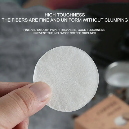 White circular espresso portafilter special powder paper filter with high toughness for decorbites espresso portafilter use