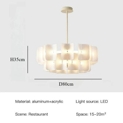 White Wabi Sabi Acrylic Pendant Chandelier - Decorbites