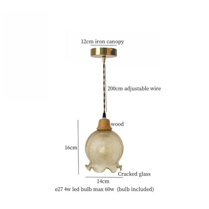 White woven rope ceramic led pendant light with textured amber cracked glass shade and wooden collar for kitchen dining room decorbites ceramic led pendant