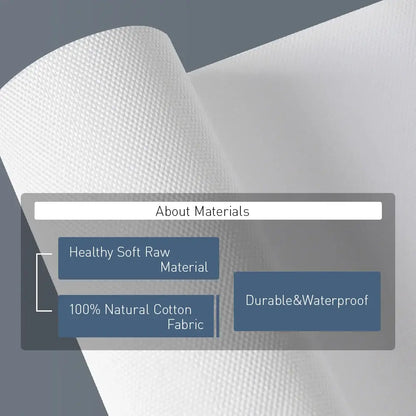 A roll of white textured 100% natural cotton fabric with waterproof finish for world cuisine canvas home decor by decorbites
