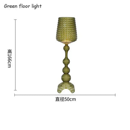 Woven white acrylic kabuki floor lamp with olive-green mesh design and segmented base for living room decorbites acrylic kabuki