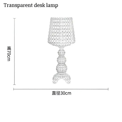 Transparent white acrylic kabuki floor lamp with crystal faceted design and tiered base for living room decorbites acrylic kabuki