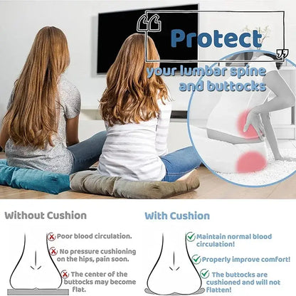 Blue cushion designed to protect lumbar spine and buttocks for inyahome square floor pillow decorbites inyahome square