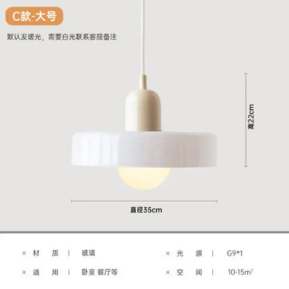 A cream nordic canteen pendant light featuring a white glass fluted shade with a beige cylindrical top for decorbites cream nordic decor